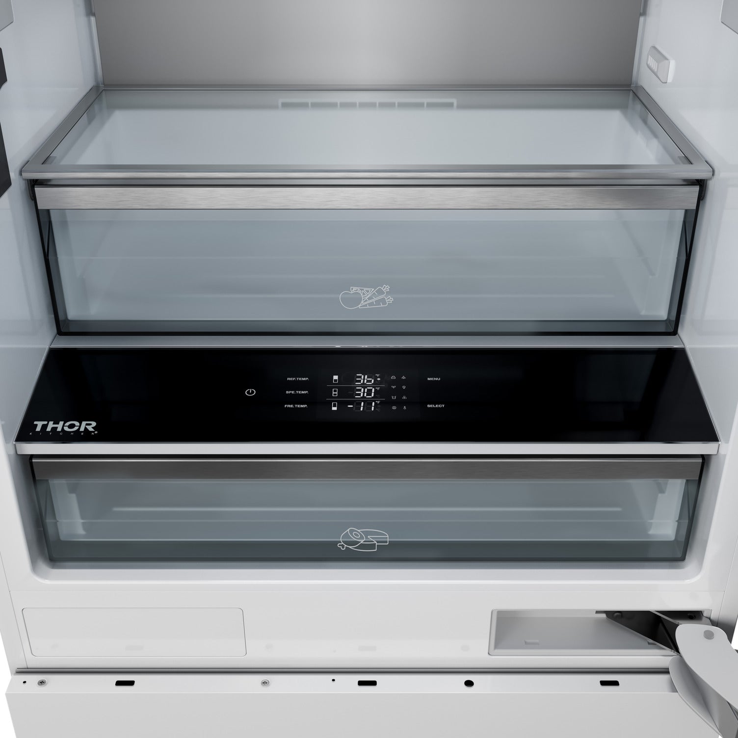 Thor Kitchen 29.75" 16.1 Cu. Ft. Panel-Ready Built-In Bottom-Freezer Refrigerator - XRF3016BBP