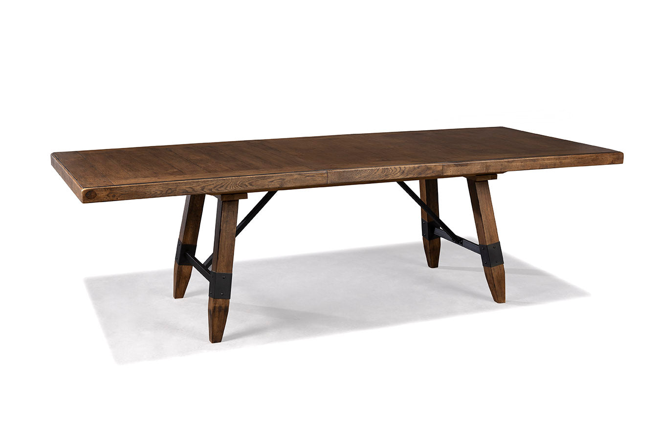River Falls Extendable Trestle Table - Brown