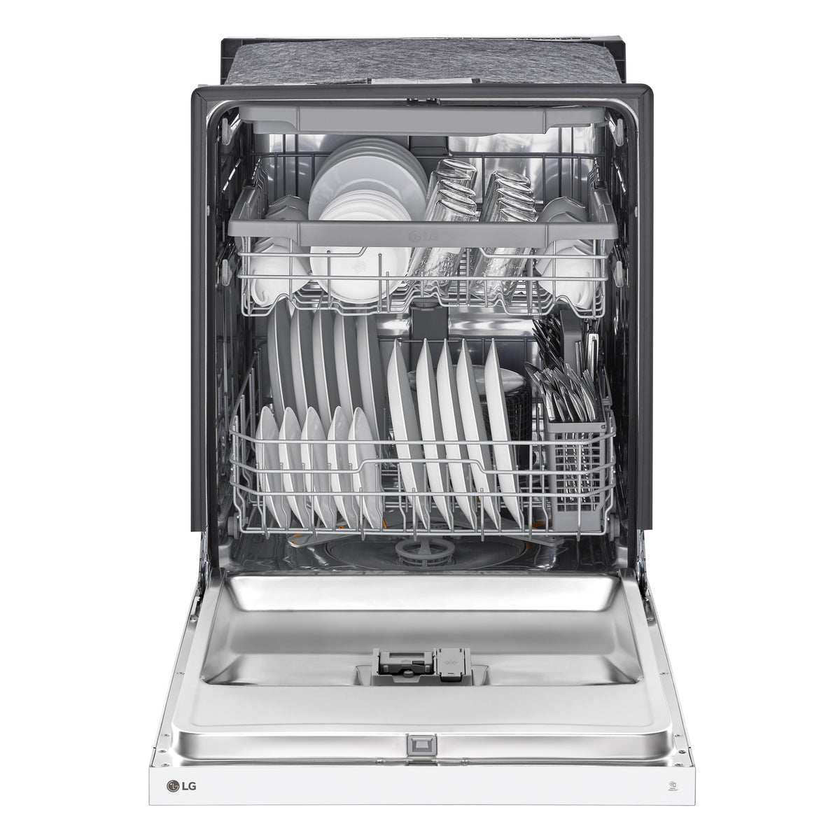 LG White Built-In Front Control Dishwasher with QuadWash® and 3rd Rack - LDFN4542W