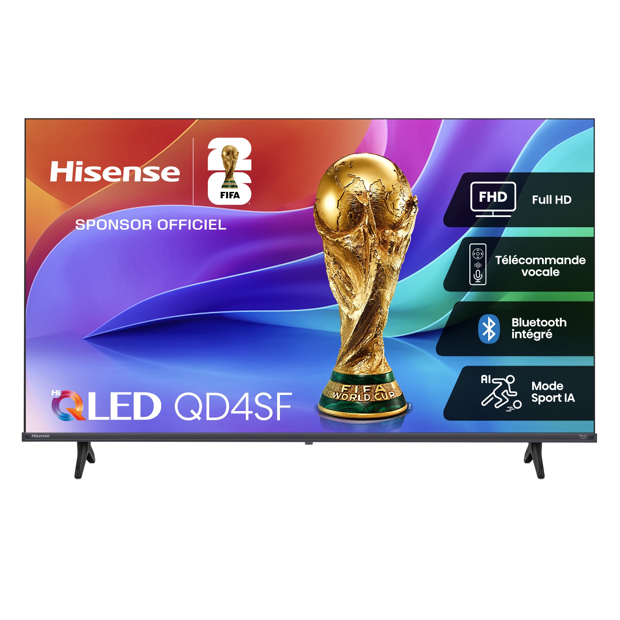 Hisense Téléviseur intelligent 40 po QLED FireTV Pleine HD – 40QD4SF--