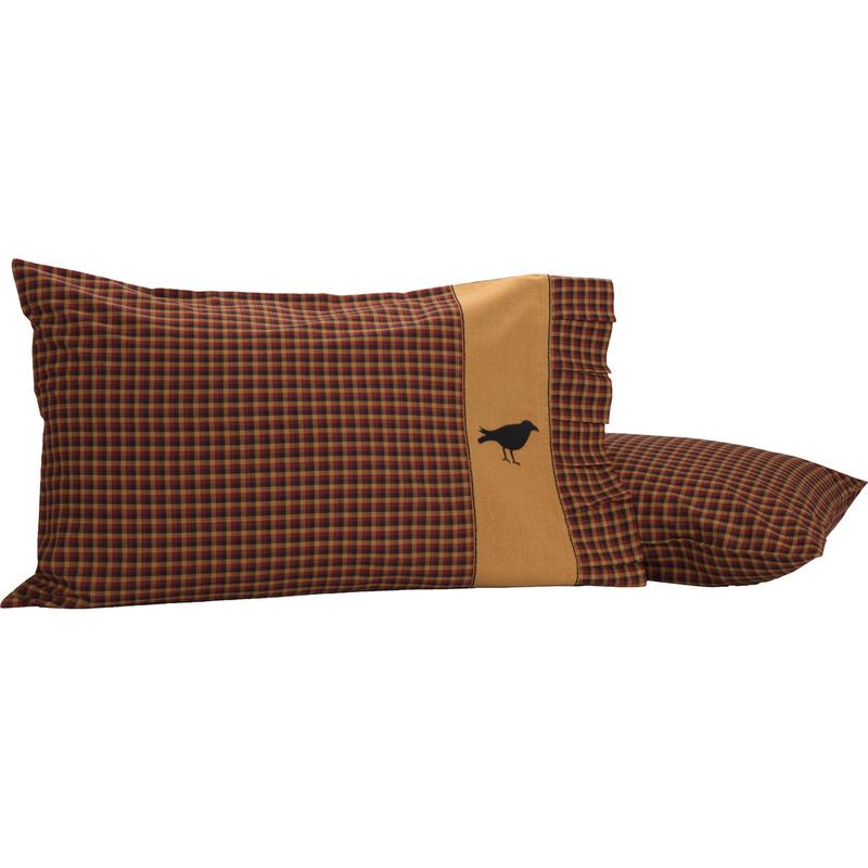 Roosevelt Standard Pillow Case - Burgundy/Mustard - Set of 2