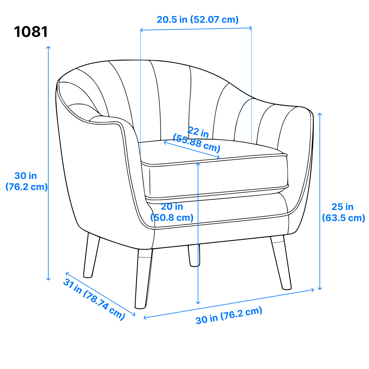 Calypso Accent Chair - Rust