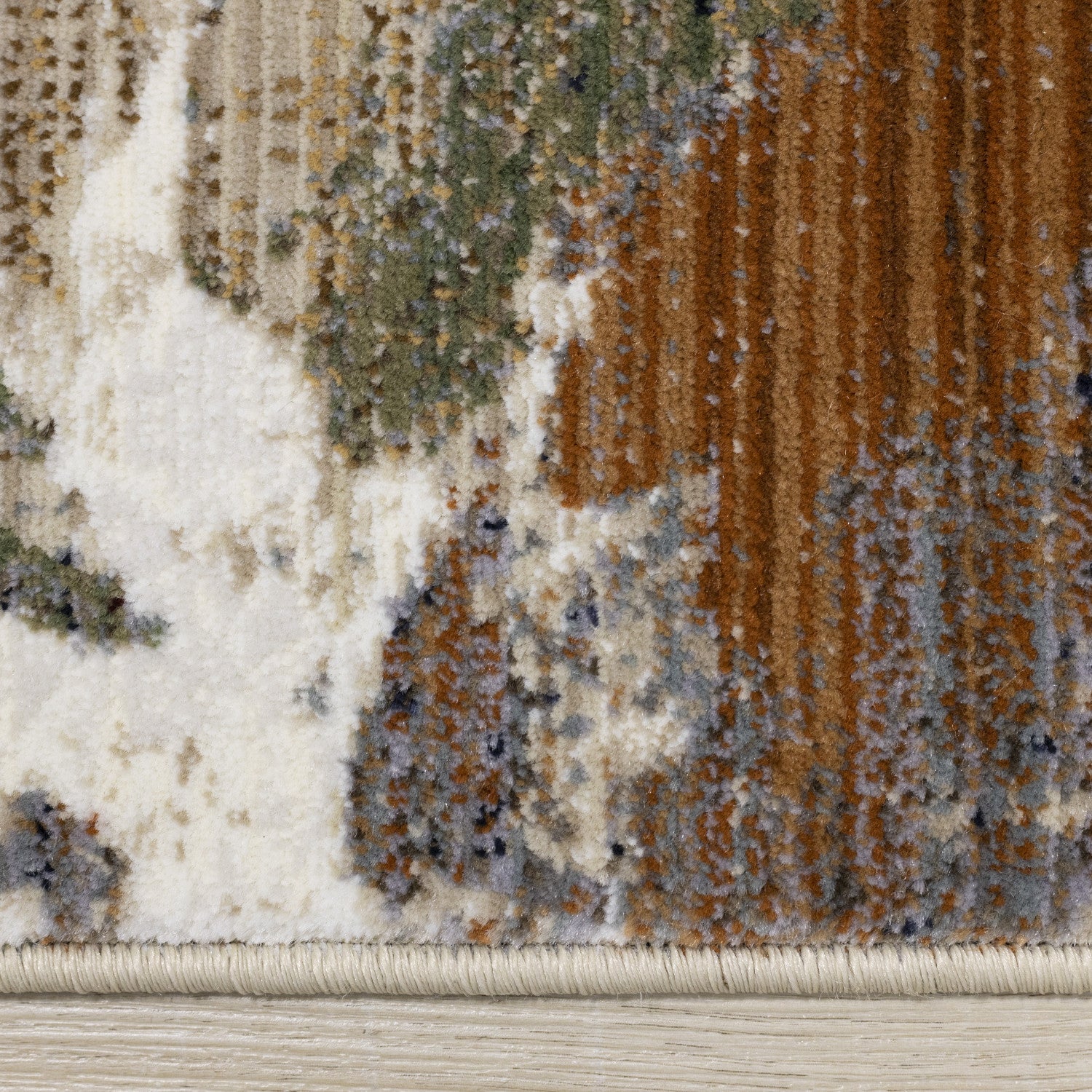 Sterling Contemporary Floral Area Rug - 5' X 8' - Cream/Green/Rust