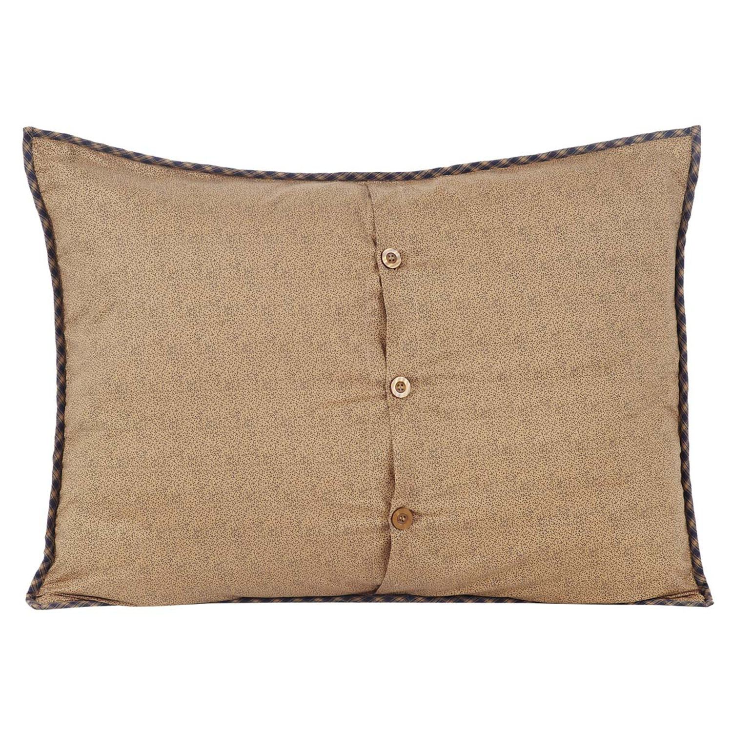 Avon Standard Sham - Burgundy/Tan