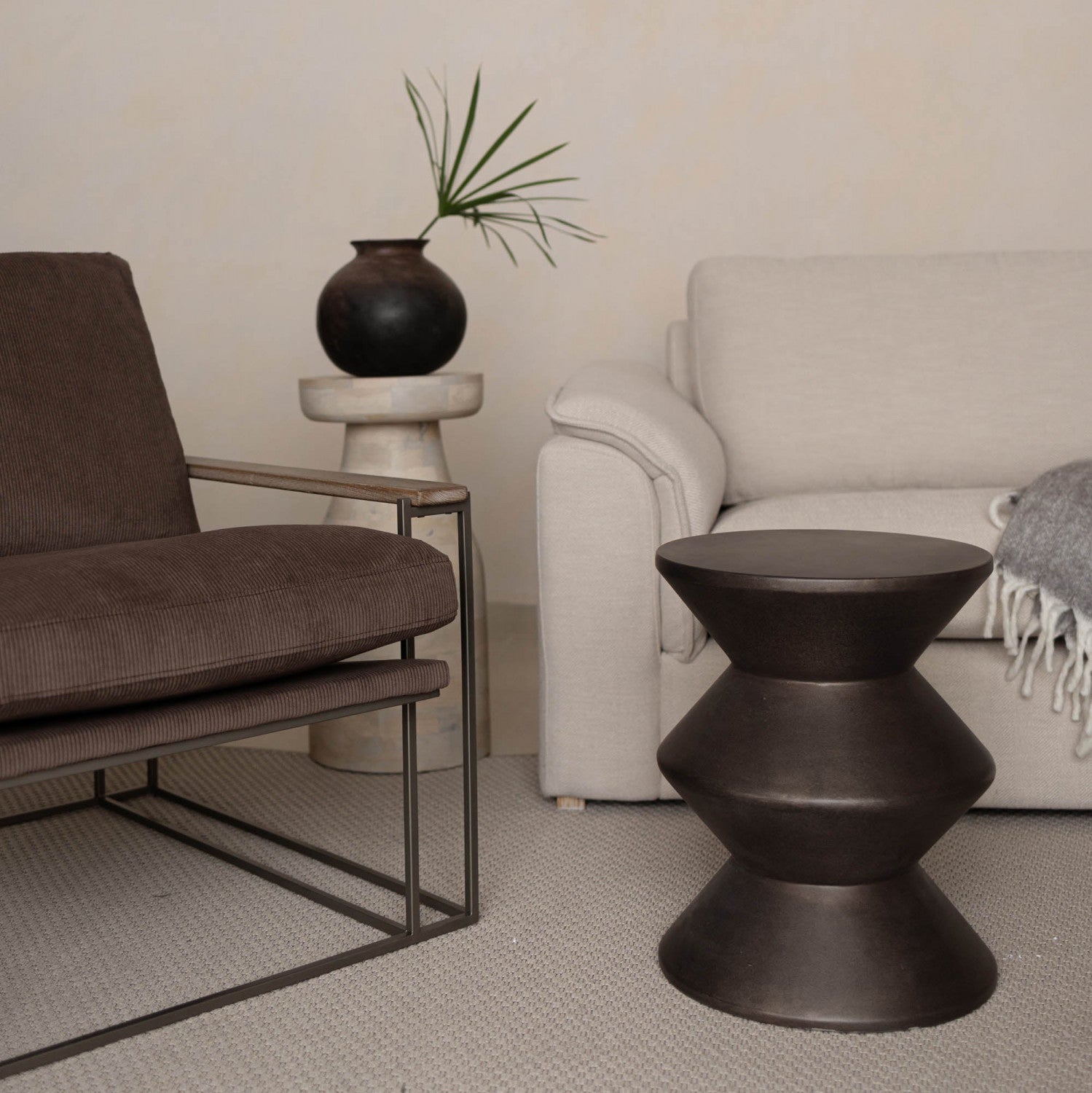 Gavrin Inverted Side Table - Bronze