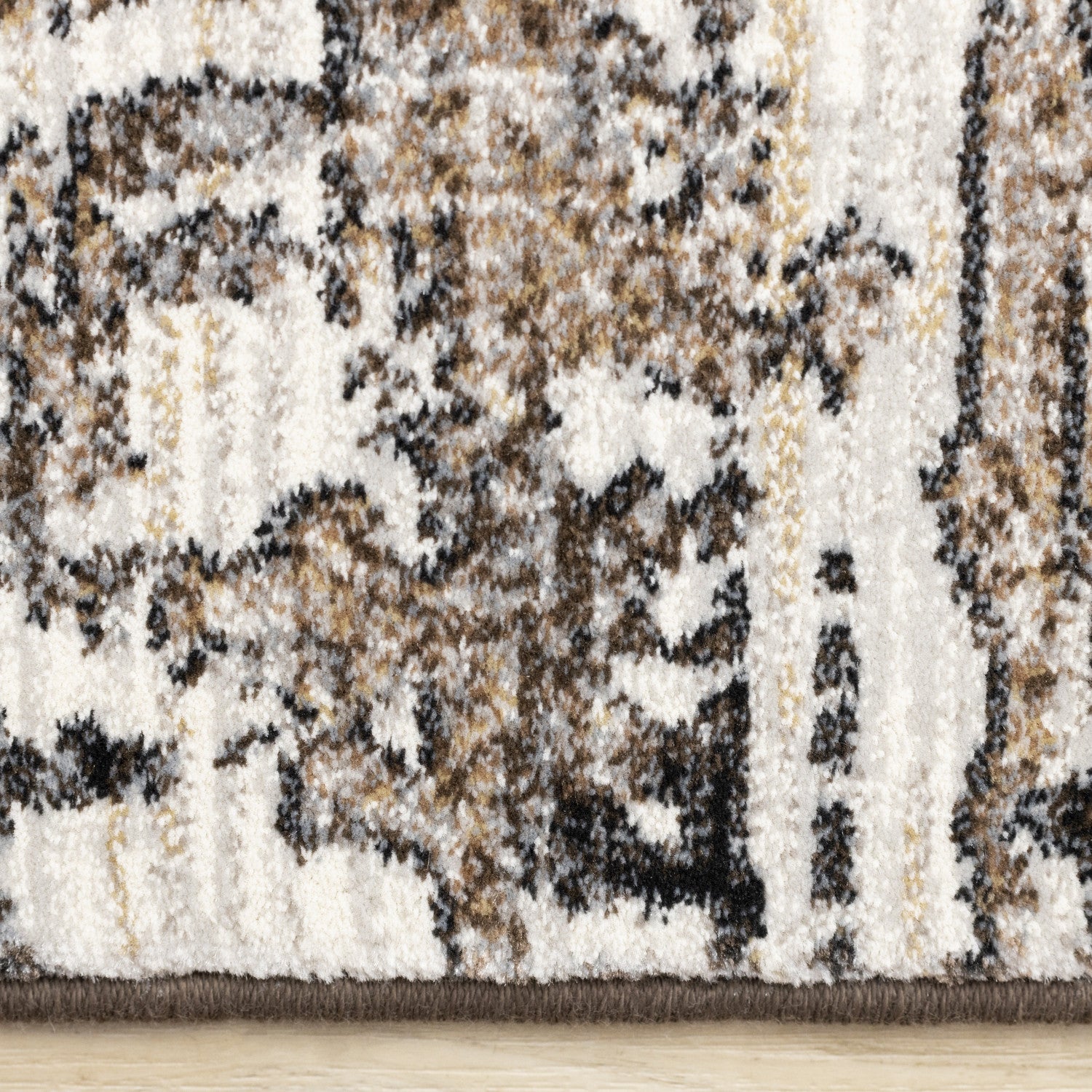 Allure Modern Dark Area Rug - 8' X 11' - Black/Brown