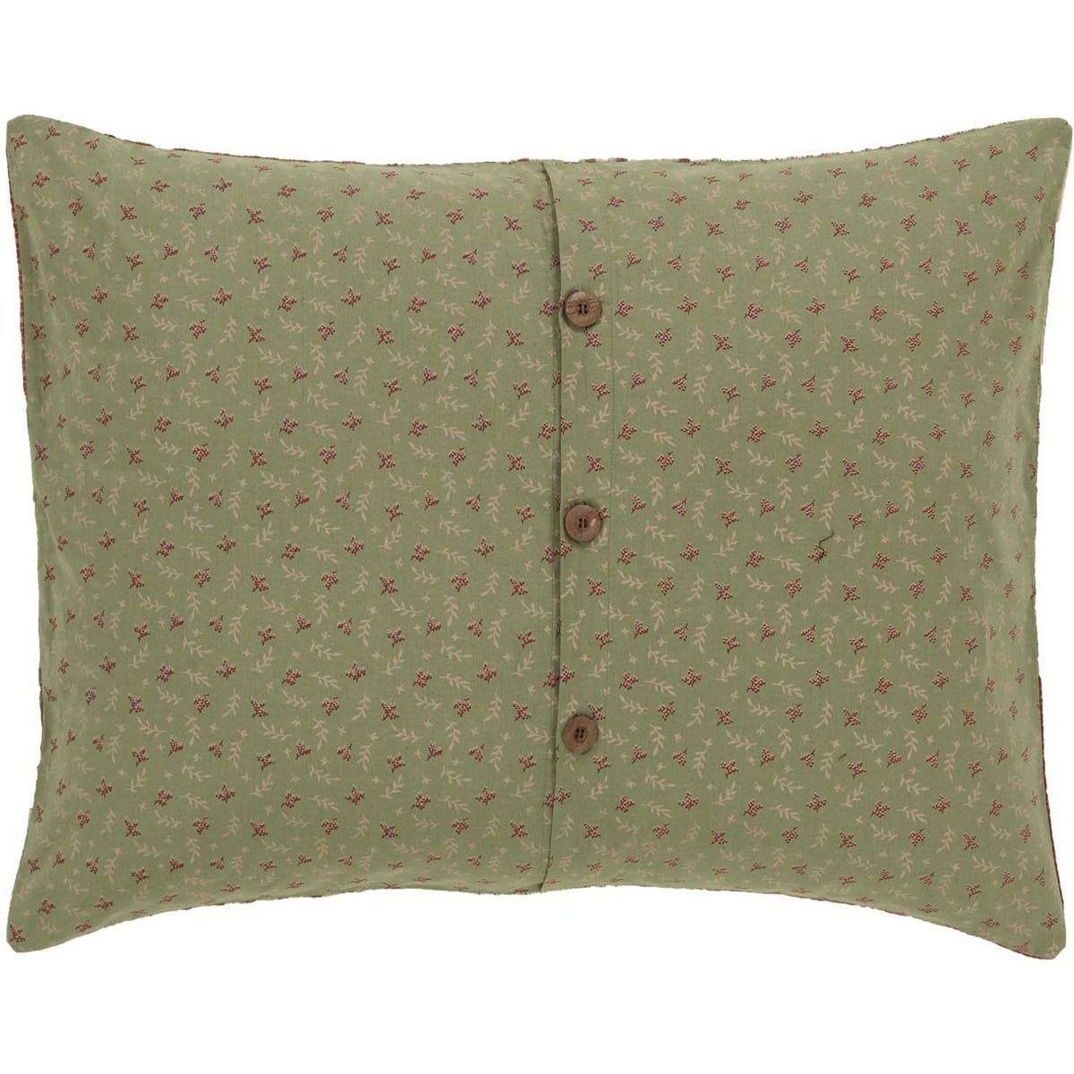 Mayfred Standard Sham - Khaki/Barn Red