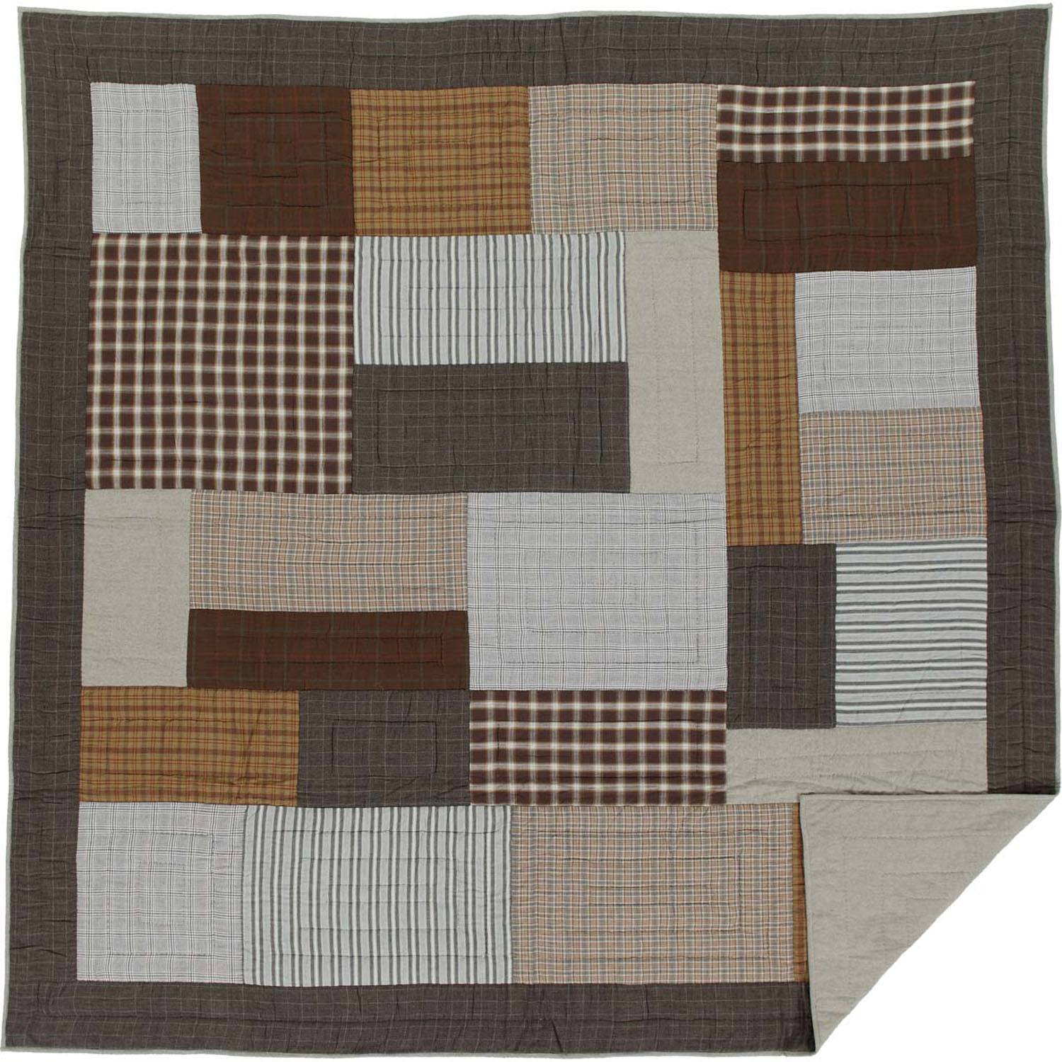 Calais Queen Quilt - Chocolate/Multi
