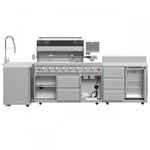 Forno Bulnes White Countertop Outdoor Kitchen with 40" 84,000 BTU BBQ and Beverage Centre - FODKT2520WHT