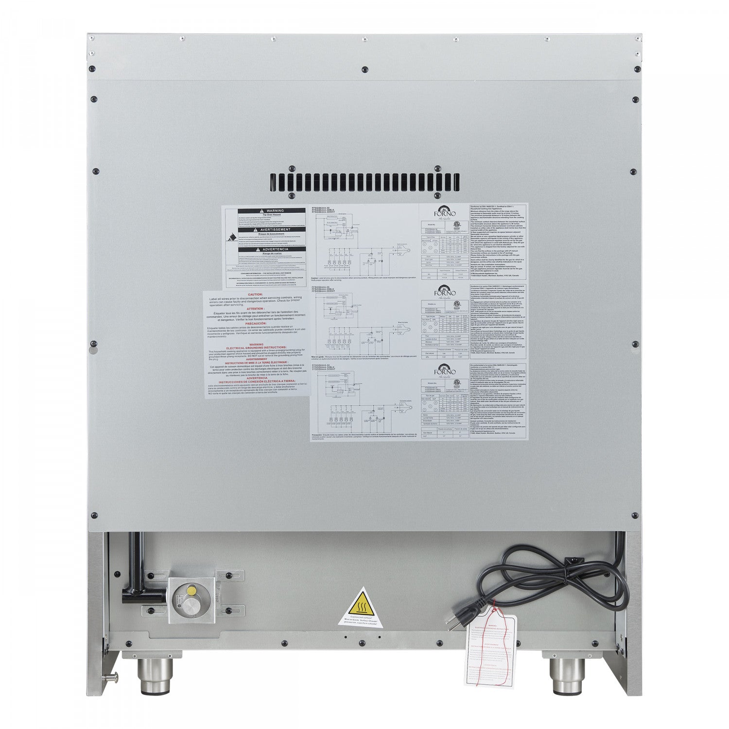 Forno Galiano 30" White French Door Freestanding Gas Range (4.32 Cu. Ft.) - FFSGS6444-30WHT