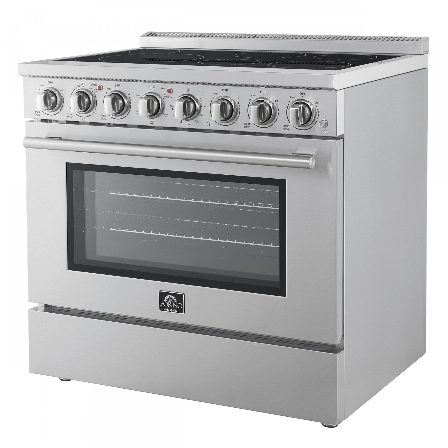 Forno Paolo 36" Stainless Steel Freestanding Electric Range with True Convection (5.44 Cu. Ft.) - FFSEL6011-36