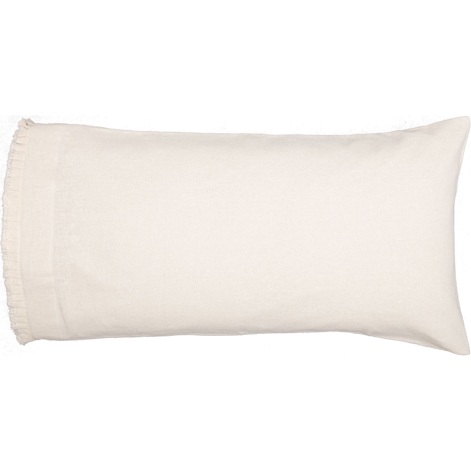 Athol King Ruffled Pillow Case - White - Set of 2