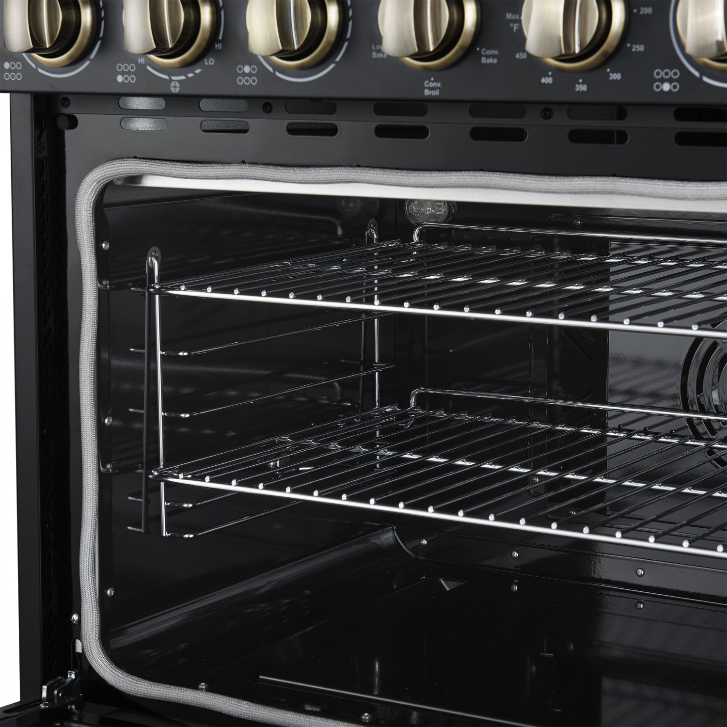 Forno Paolo 36" Black Freestanding Electric Range with True Convection (5.44 Cu. Ft.) - FFSEL6011-36BLK