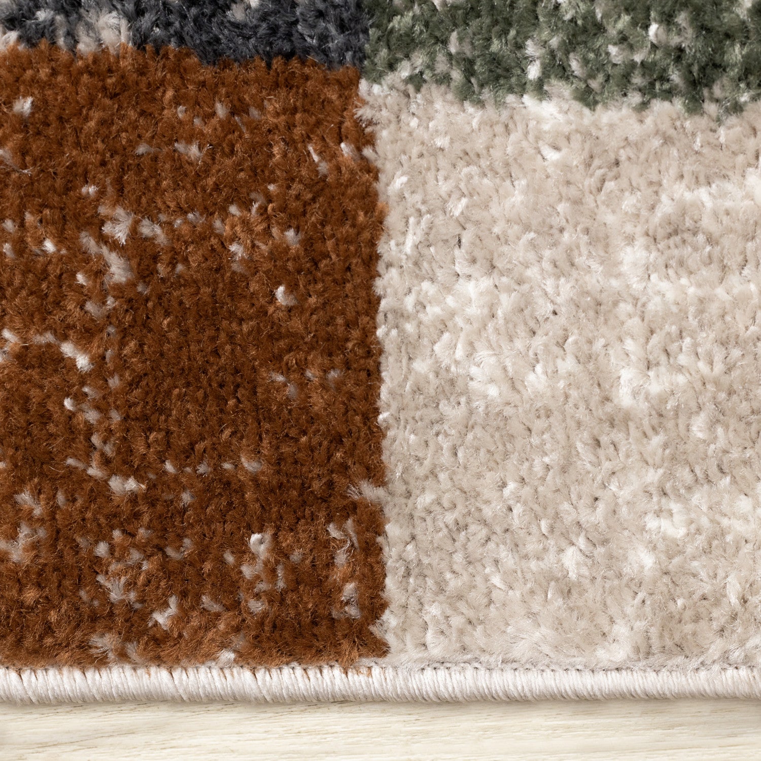 Maui Modern Geometric Area Rug - 8' X 11' - Grey/Green/Yellow