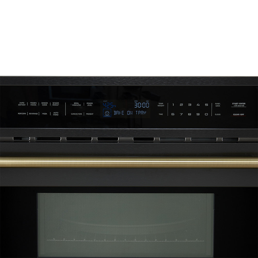 Forno Oliena Black 30" Built-In Microwave Convection Oven (1.6 Cu. Ft.) - FMWDR3093-30BLK