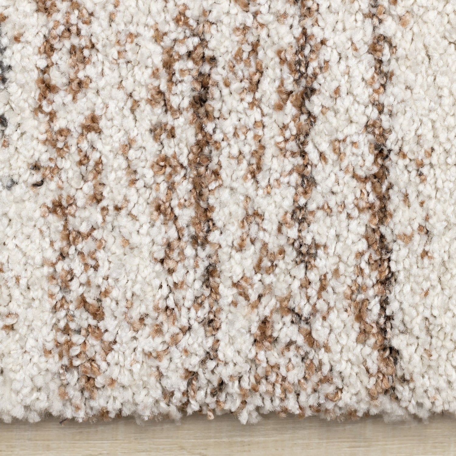 Marquee Soft Contemporary Area Rug - 5' X 8' - Cream/Rust