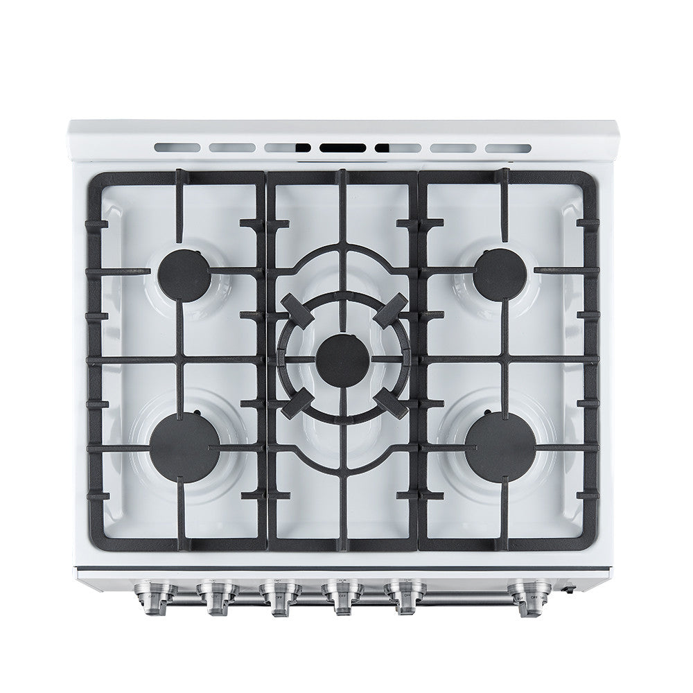 Forno Leonardo 30" White Freestanding Gas Range (5.0 Cu. Ft.) - FFSGS1116-30WHT