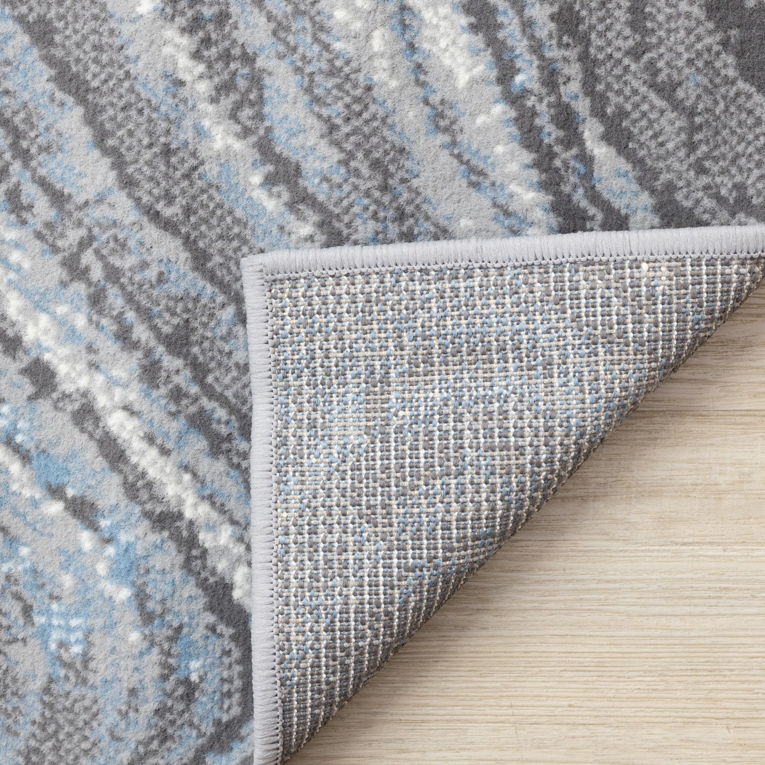 Functional Modern Area Rug - 5' X 8' - Blue/Grey