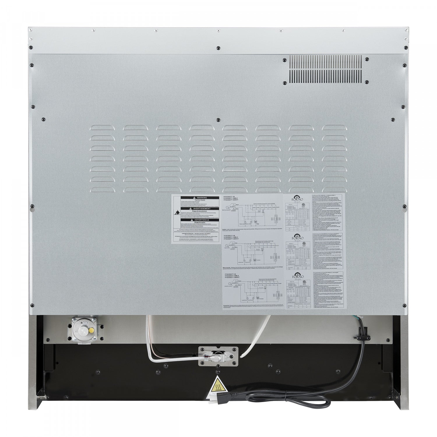 Forno Marco 36" Black Freestanding Gas Range (5.36 Cu. Ft.) - FFSGS6277-36BLK