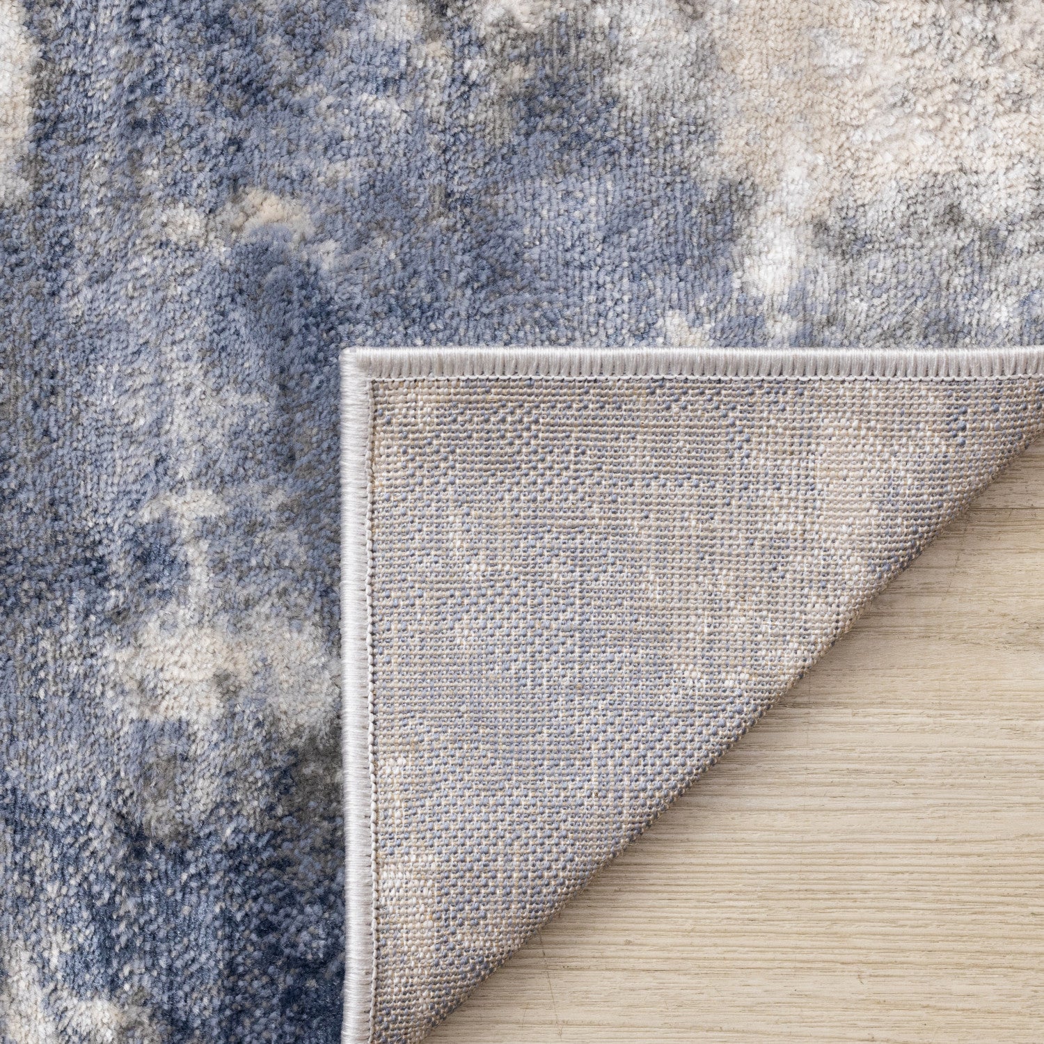 Logan Casual Contemporary Area Rug - 5' X 8' - Cream/Blue/Grey