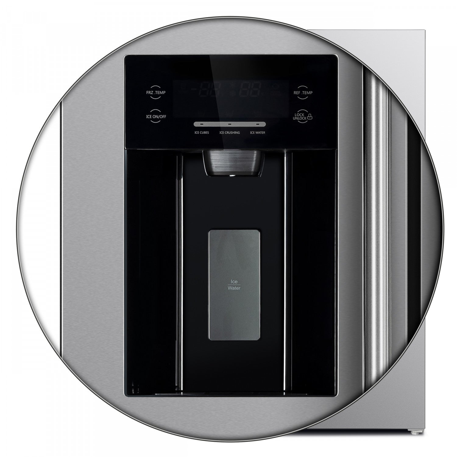 Forno Salerno 36" 20 Cu.Ft. Stainless Steel Freestanding Side-by-Side Refrigerator with Ice & Water Dispenser - FFRBI1844-36SB