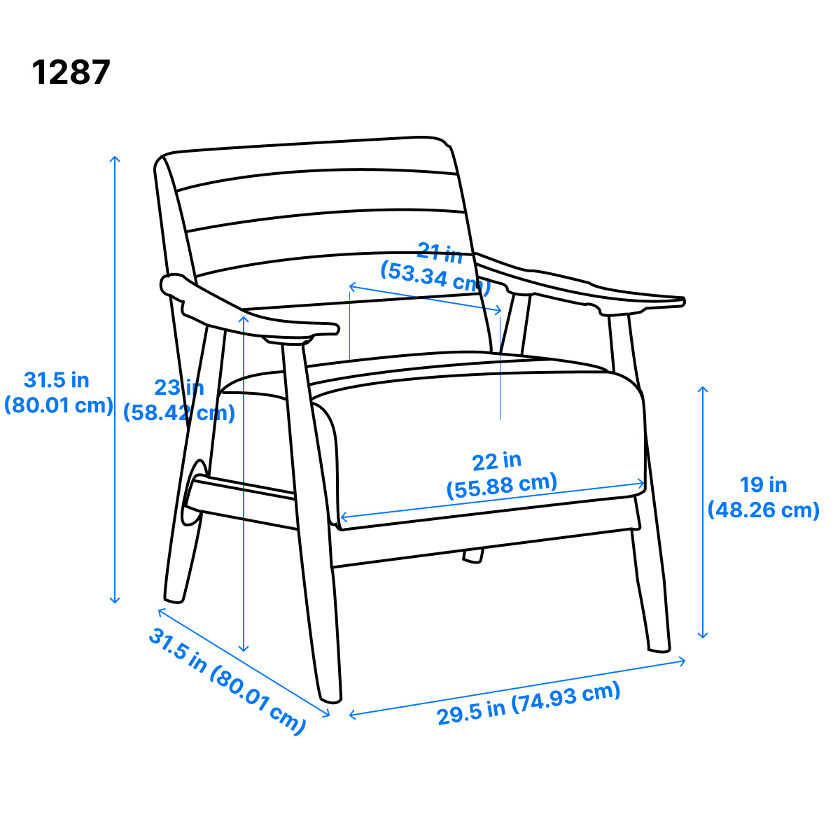 Medici Accent Chair - Blue