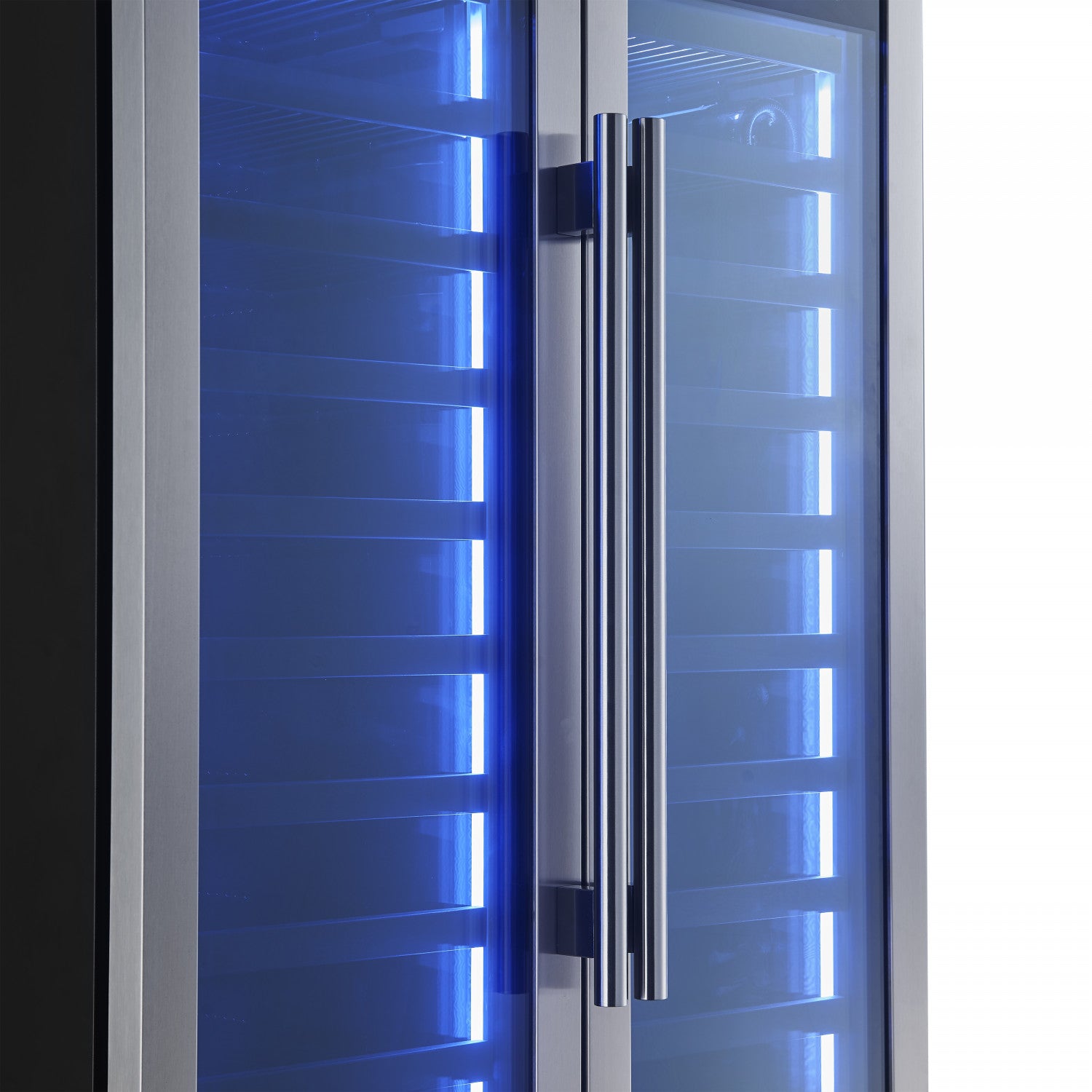 Forno Campania 32" 17.7 Cu.Ft.Stainless Steel 120 Bottle Dual Wine Cooler with Two Beverage Drawers - FWCDR6635-32S