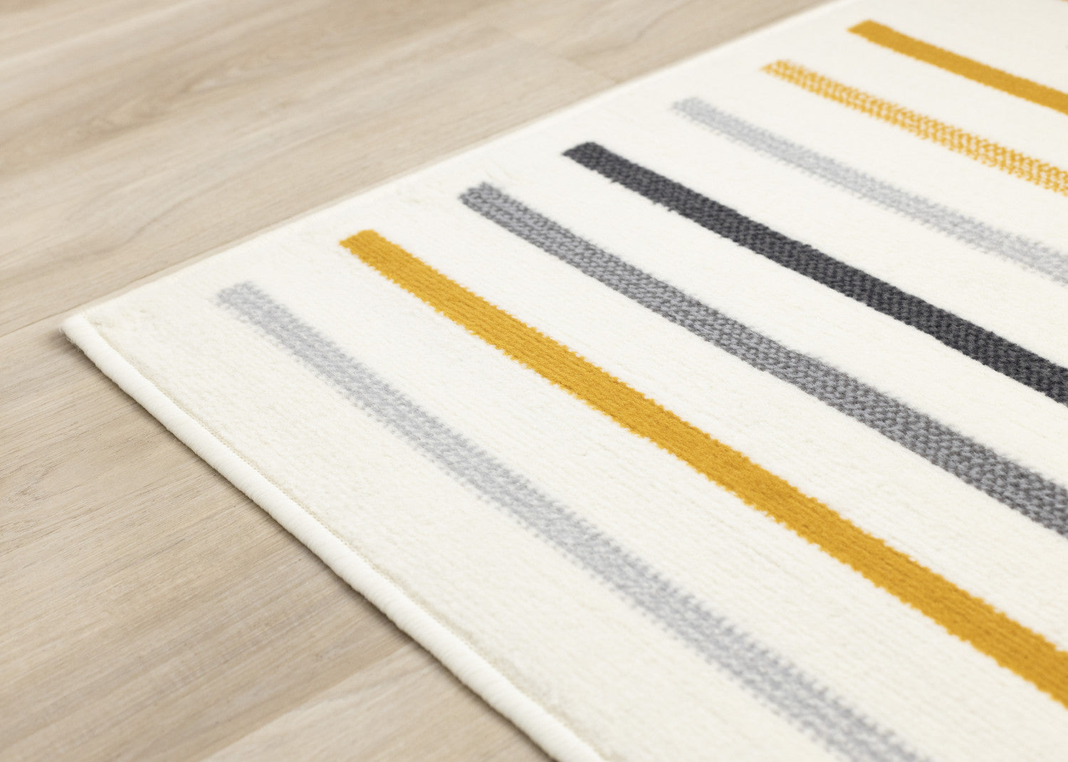 Functional Modern Curves Area Rug - 5' X 8' - Cream/Yellow