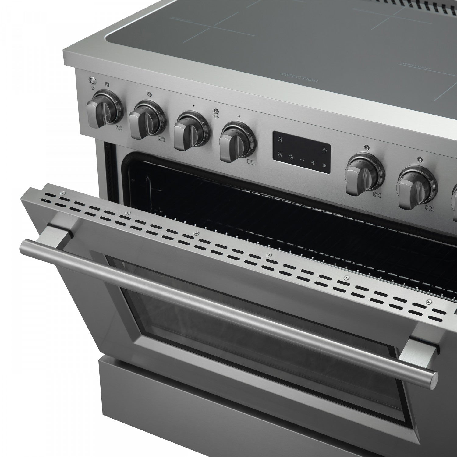 Forno Torino Stainless Steel 36" True Convection Induction Range with Air Fry and Air Sous Vide (5.36 Cu. Ft.) - FFSIN0936-36
