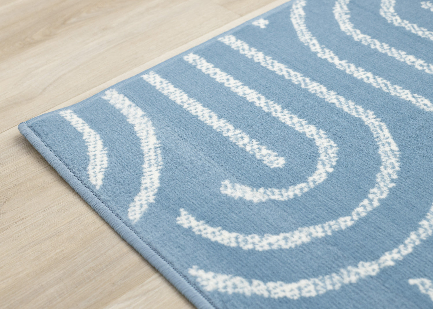 Functional Modern Links Area Rug - 5' X 8' - Blue/Cream