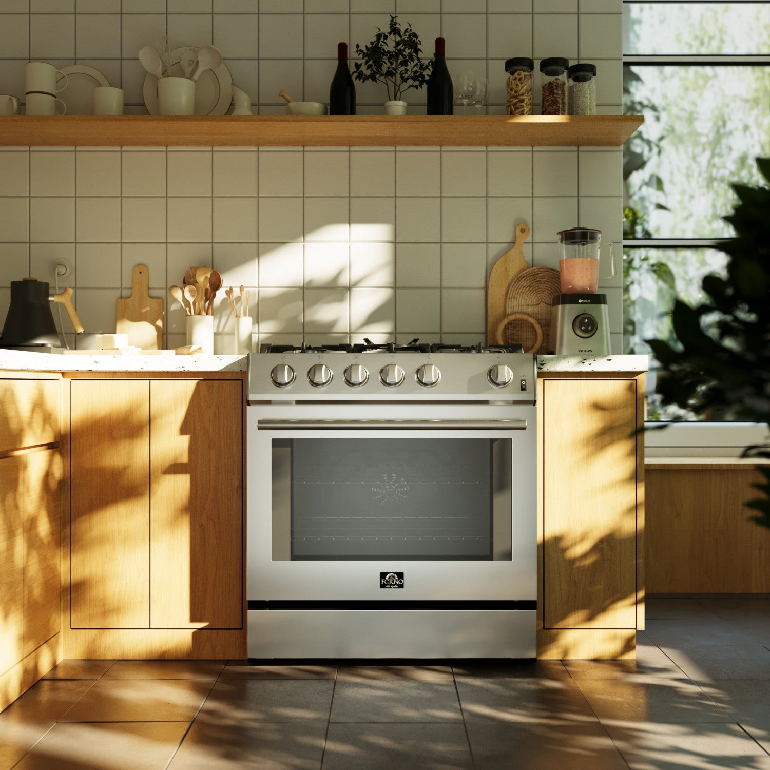 Forno Leonardo 30" Stainless Steel Freestanding Gas Range (5.0 Cu. Ft.) - FFSGS1116-30