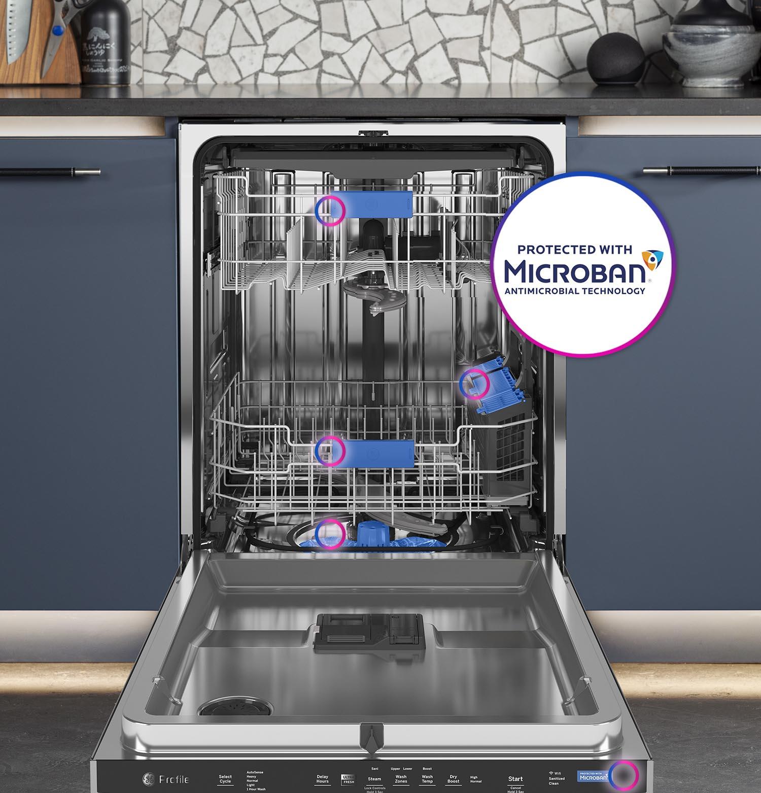 GE Profile Fingerprint Resistant Stainless Steel UltraFresh System 24" Dishwasher with Stainless Steel Interior - PDP755SYRFS