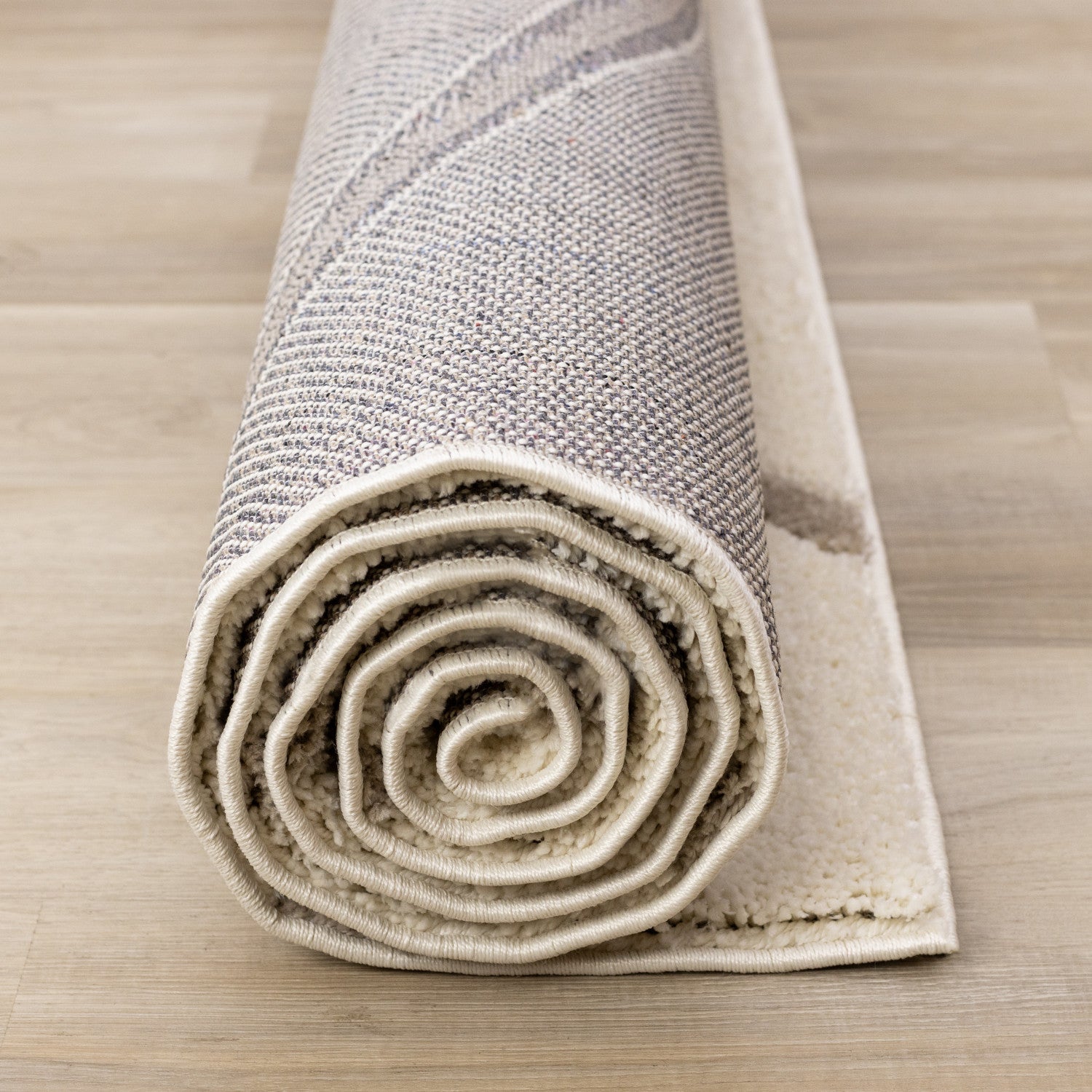 Palace Modern Curves Area Rug - 8' X 11' - Cream/Taupe