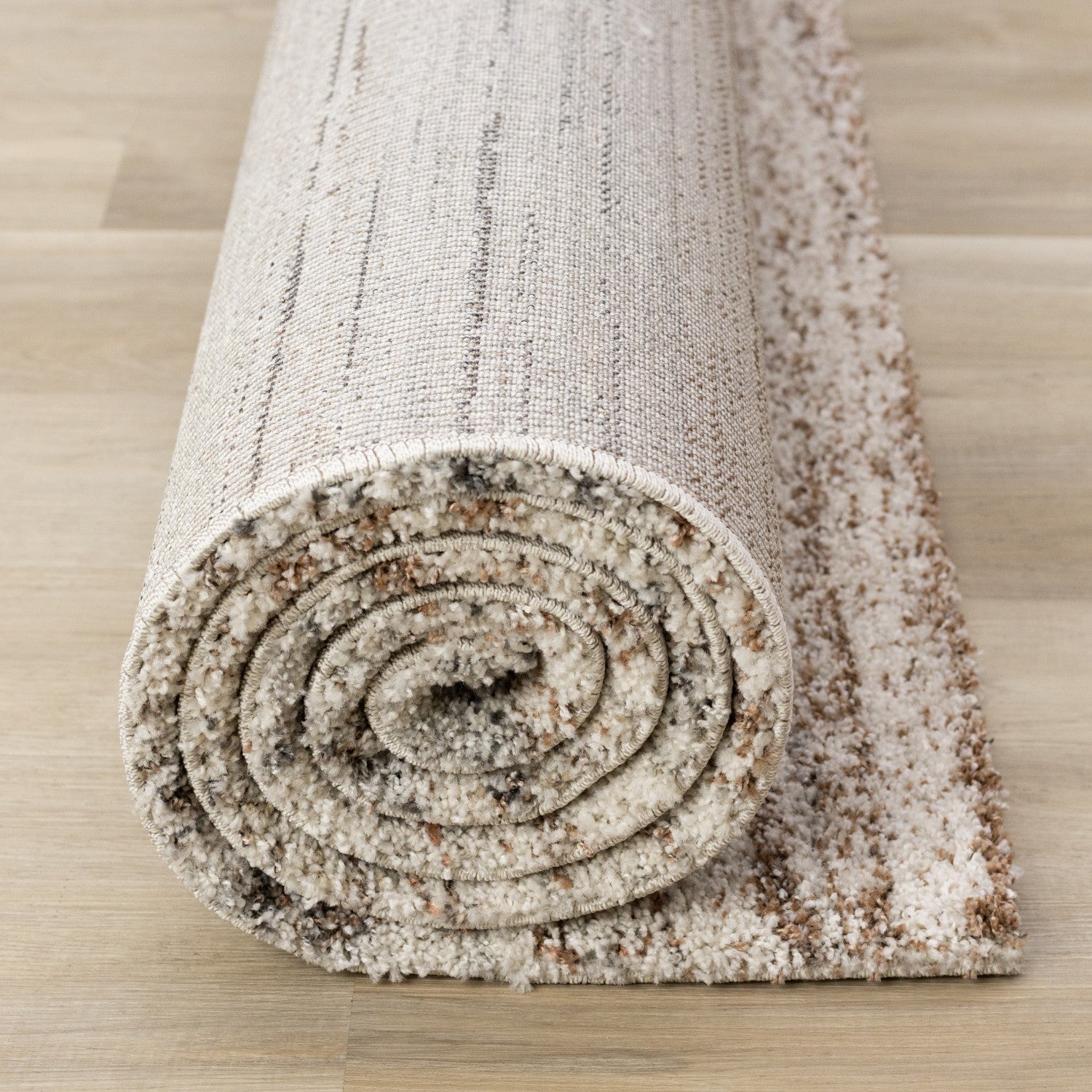 Marquee Soft Contemporary Area Rug - 5' X 8' - Cream/Rust