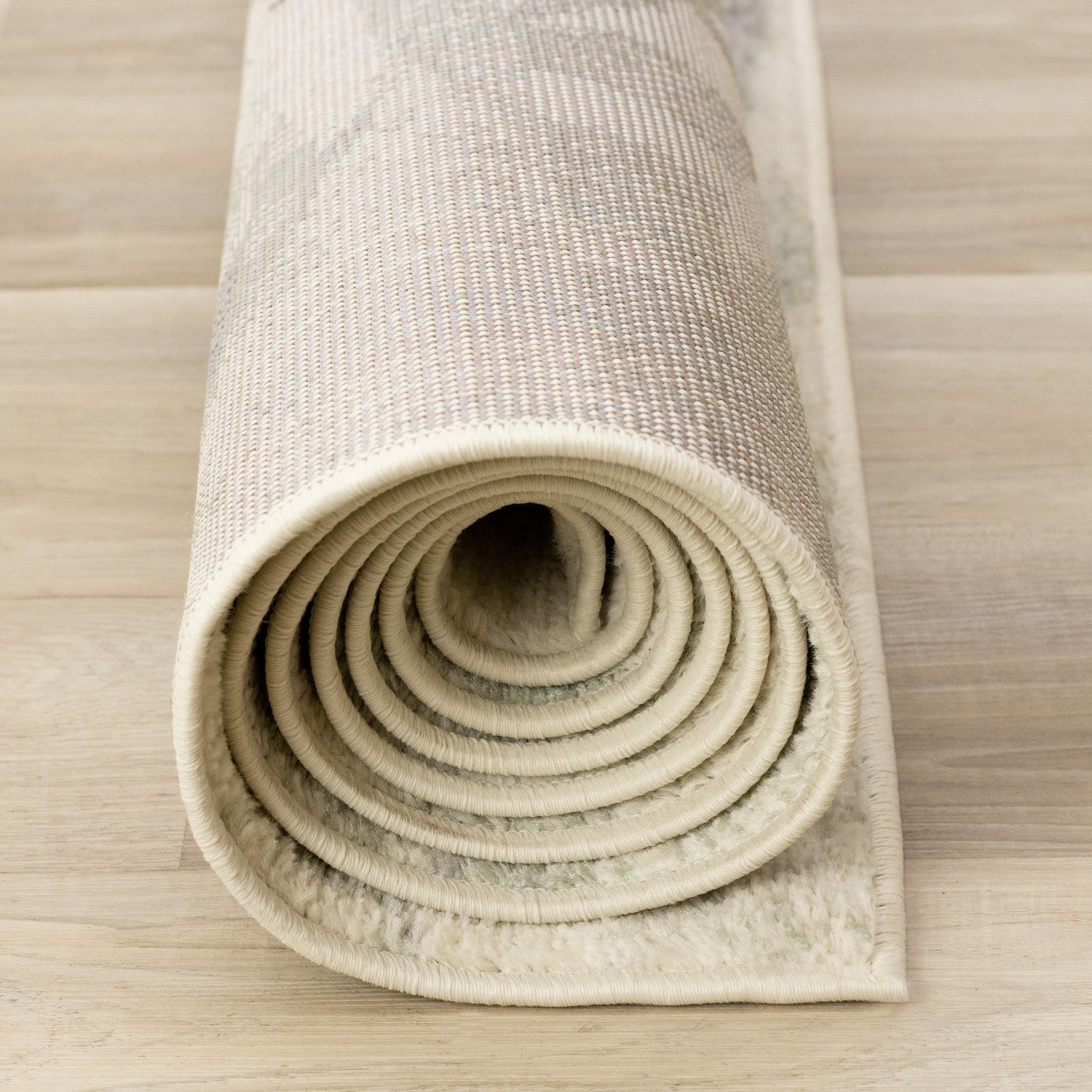 Elise Contemporary Botanical Area Rug - 5' X 8' - Cream/Green