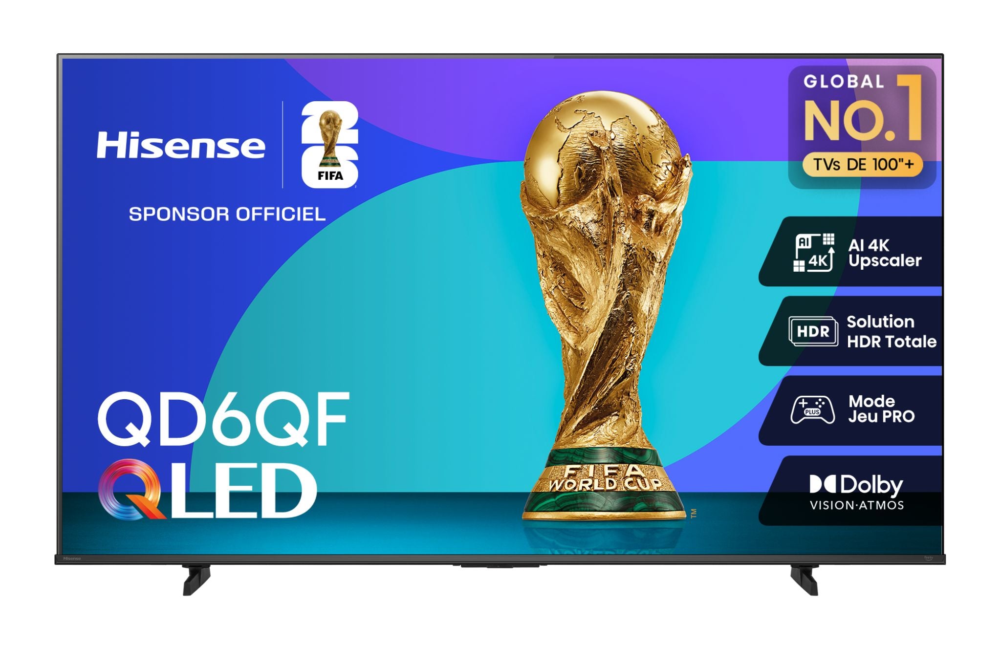 Hisense Téléviseur intelligent 85 po QLED 4K 85QD6QF--