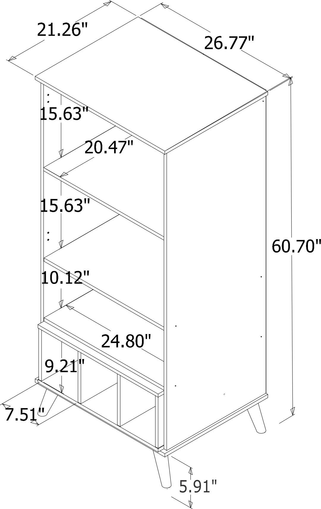 Applesham Display Cabinet - Black