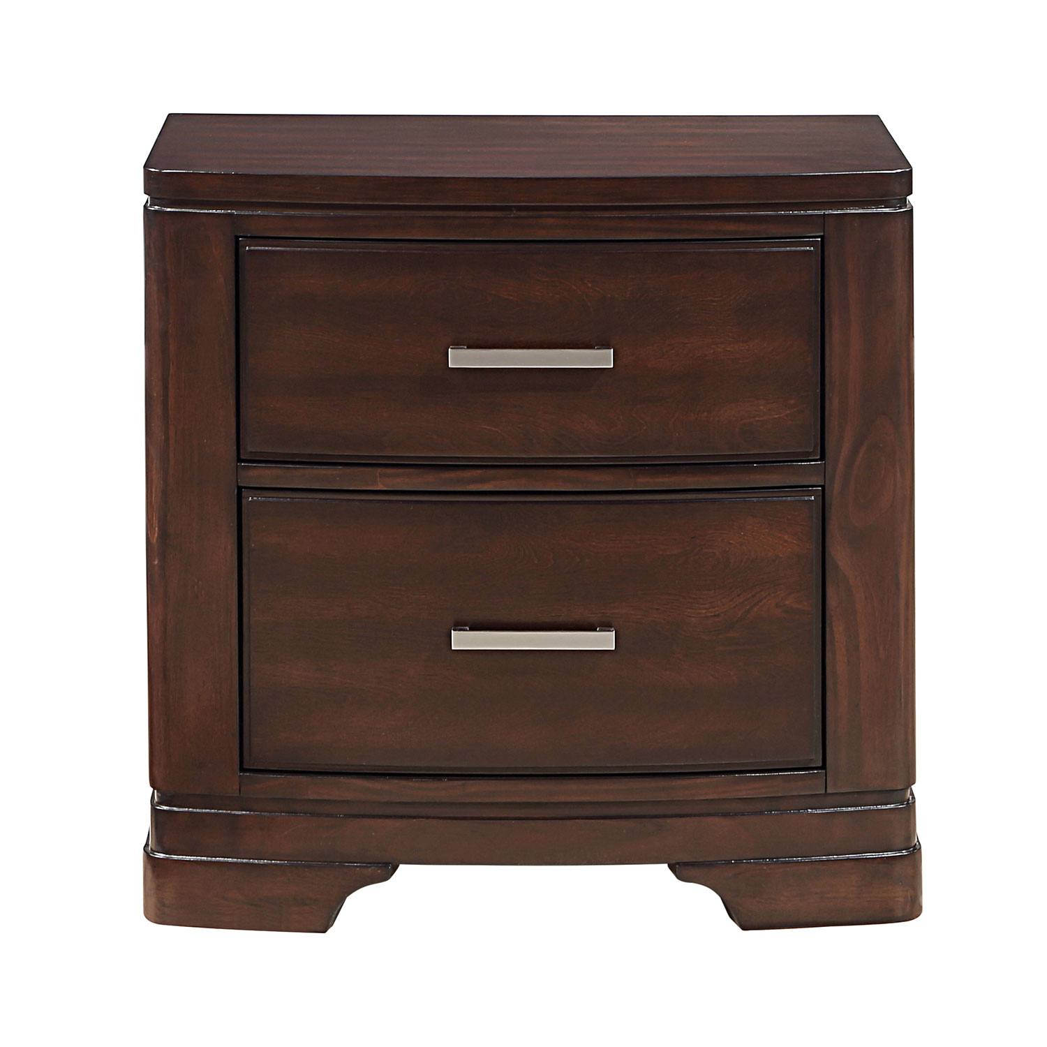 Arista Night Table - Brown Cherry