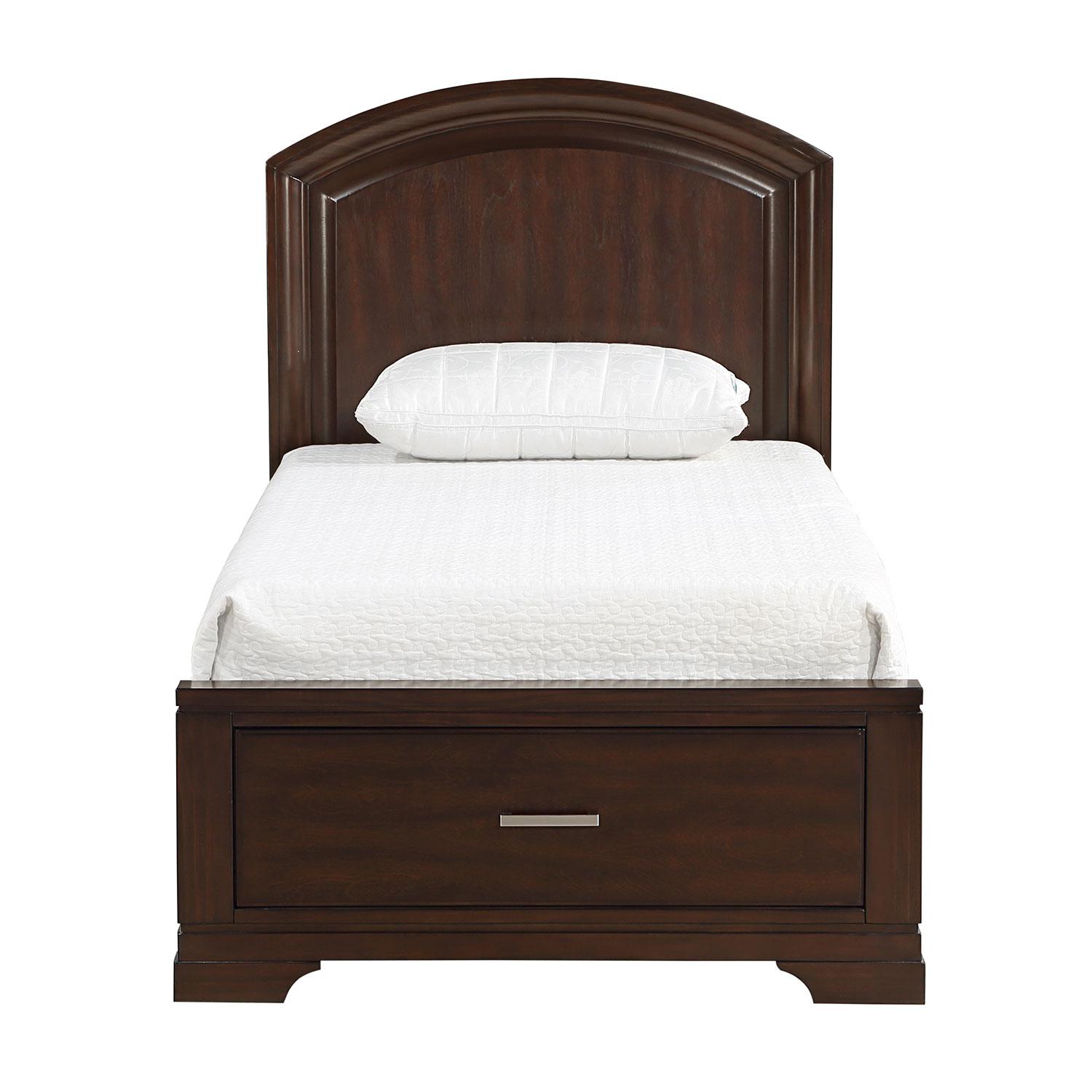 Arista 3-Piece Twin Storage Bed - Brown Cherry