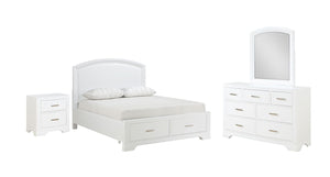 Arista Chambre à coucher avec rangement 6 mcx double - blanc