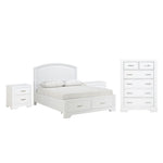 Arista 5-Piece Full Storage Bedroom Package - White