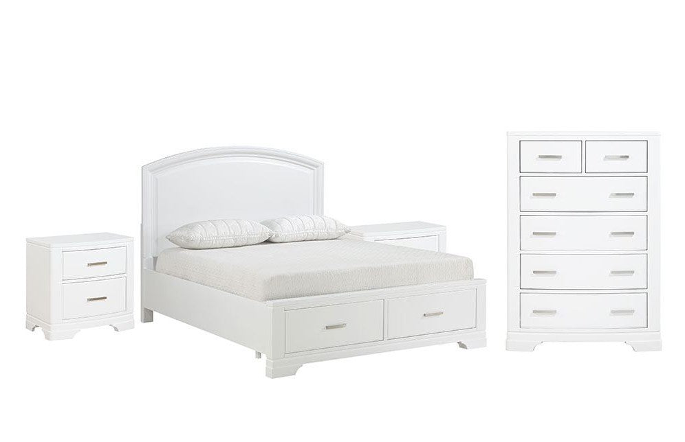 Arista 5-Piece Full Storage Bedroom Package - White