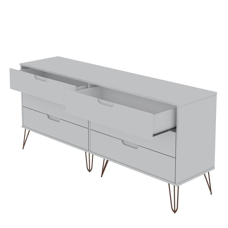 Nuuk 6-Drawer Double Dresser - White