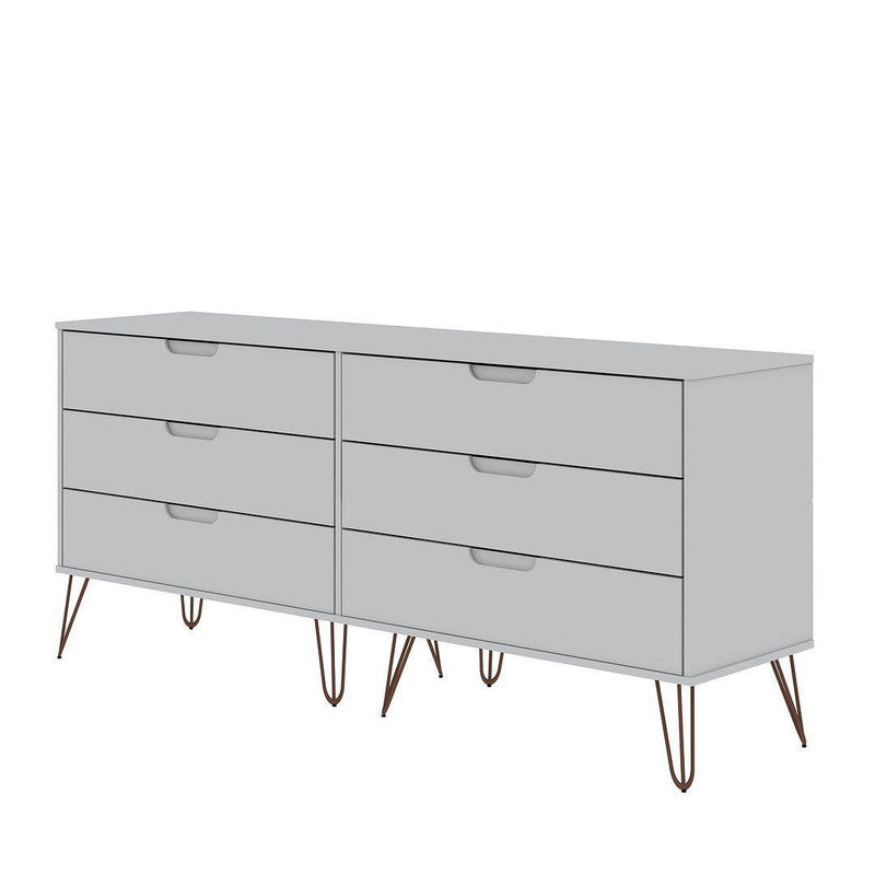 Nuuk 6-Drawer Double Dresser - White