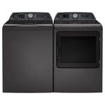 GE Profile Diamond Grey Top Load Washer (6.2 Cu. Ft) & Smart Electric Dryer (7.4 Cu. Ft) - PTW700BPTDG/PTD70EBMTDG