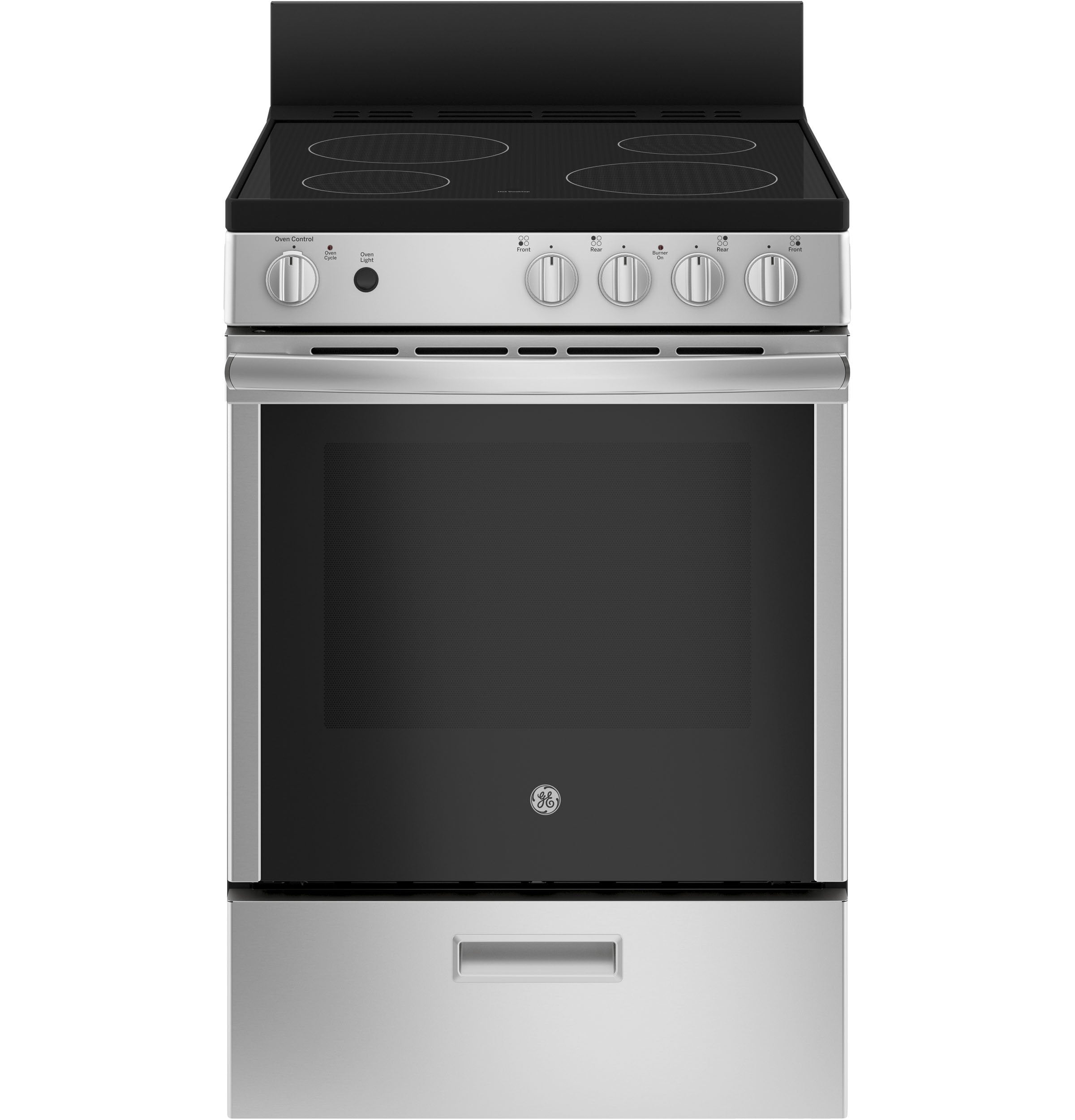 GE Stainless Steel Loft Kitchen Package with Bottom-Freezer Refrigerator, Electric Range & Compact Dishwasher