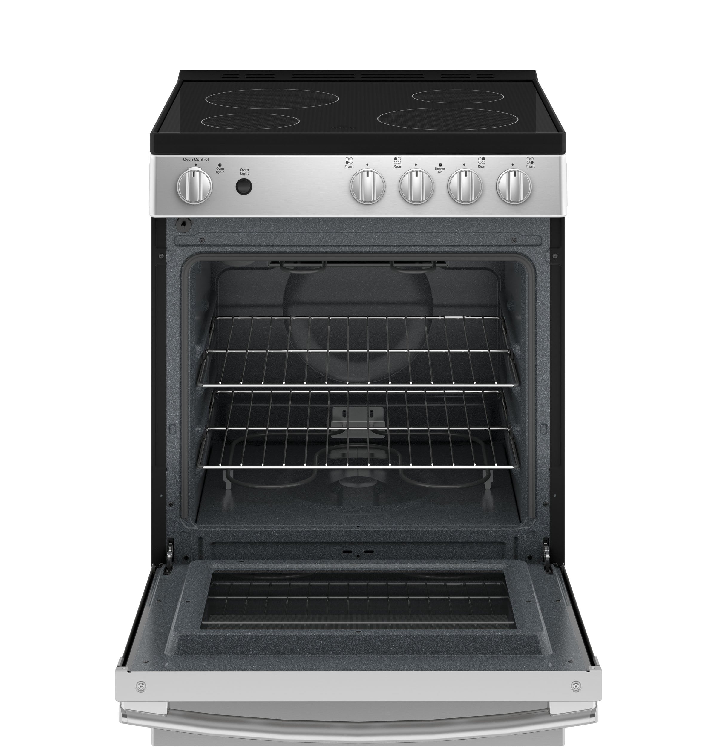 GE Stainless Steel Loft Kitchen Package with Bottom-Freezer Refrigerator, Electric Range & Compact Dishwasher