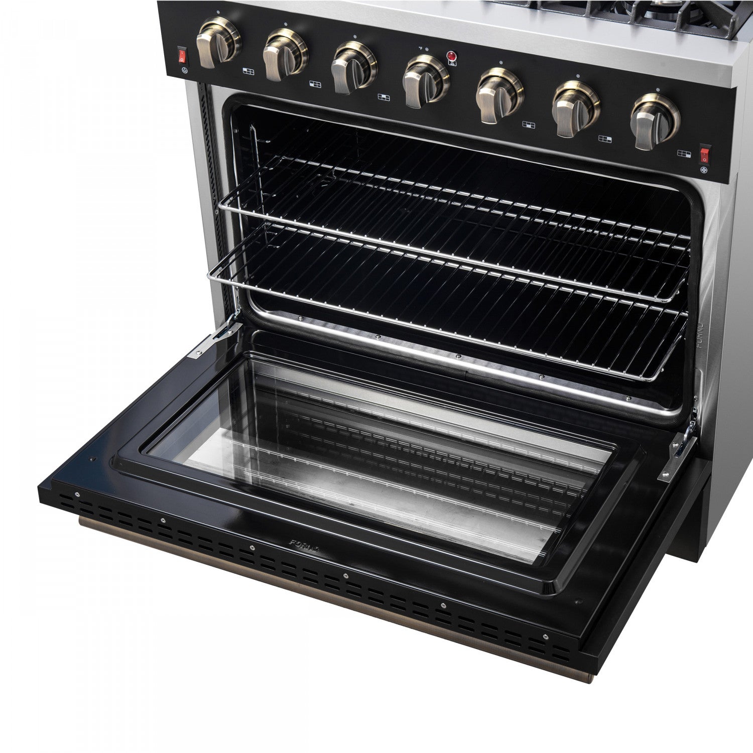 Forno Galiano 36" Black Freestanding Gas Range (5.36 Cu. Ft.) - FFSGS6244-36BLK