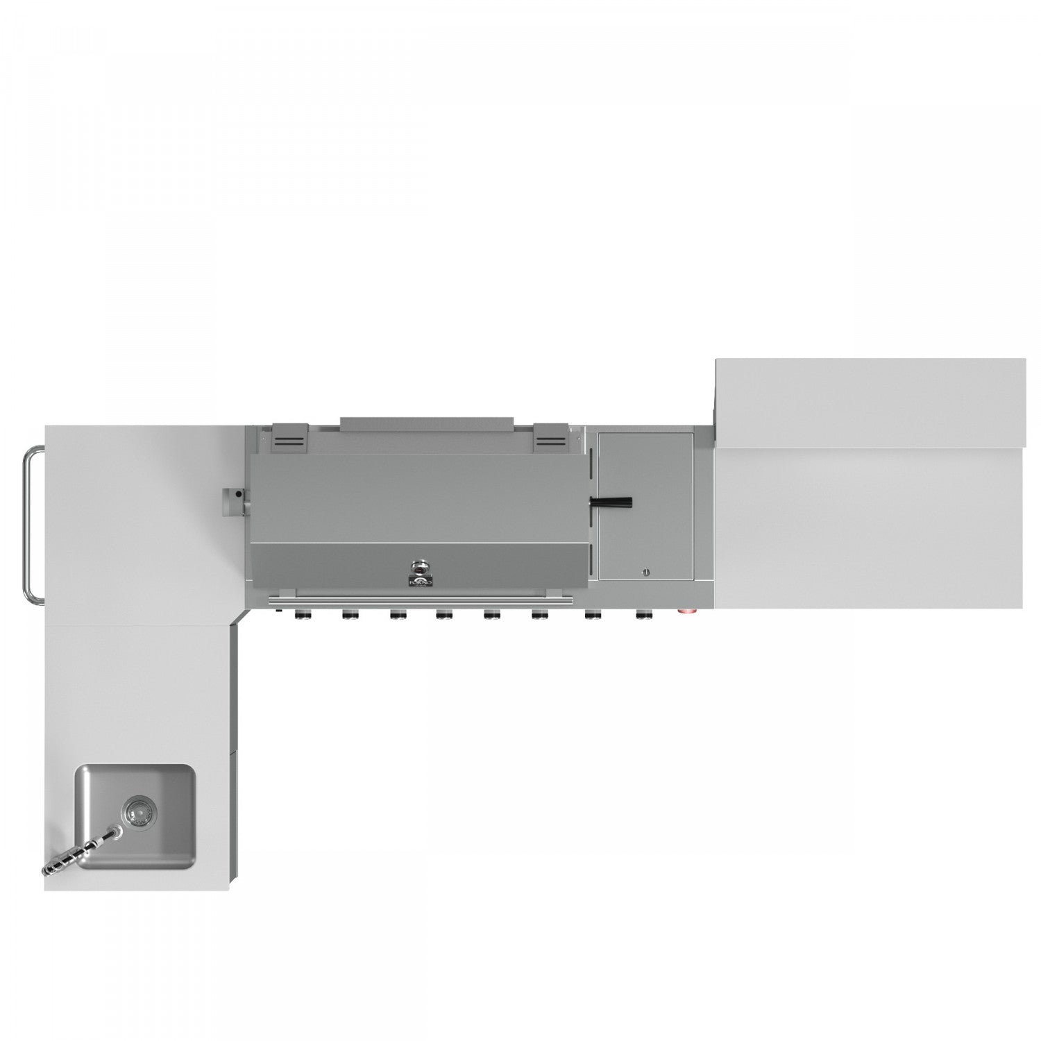 Forno Bulnes White Countertop Outdoor Kitchen with 40" 84,000 BTU BBQ and Beverage Centre - FODKT2520WHT