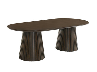 Mikael Table de salle à manger ovale – chêne altéré